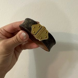 Louis Vuitton Brown & Gold Monogram Bracelet